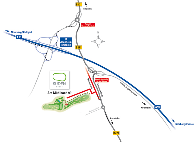 Anfahrtsplan Sueden-Restaurant